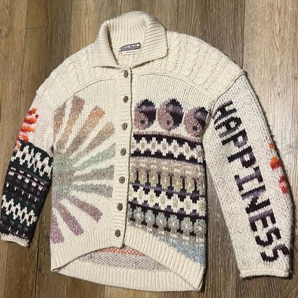 Urban Outfitters Happiness Kimchi Blue yoko Icon Button Cardigan Sweater Small - Picture 2 of 7